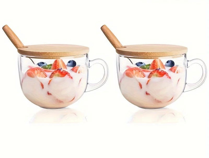 Yogurt & Oats Cup with Lid and Spoon