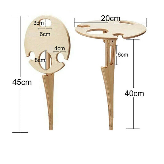 Outdoor Wooden Wine Table