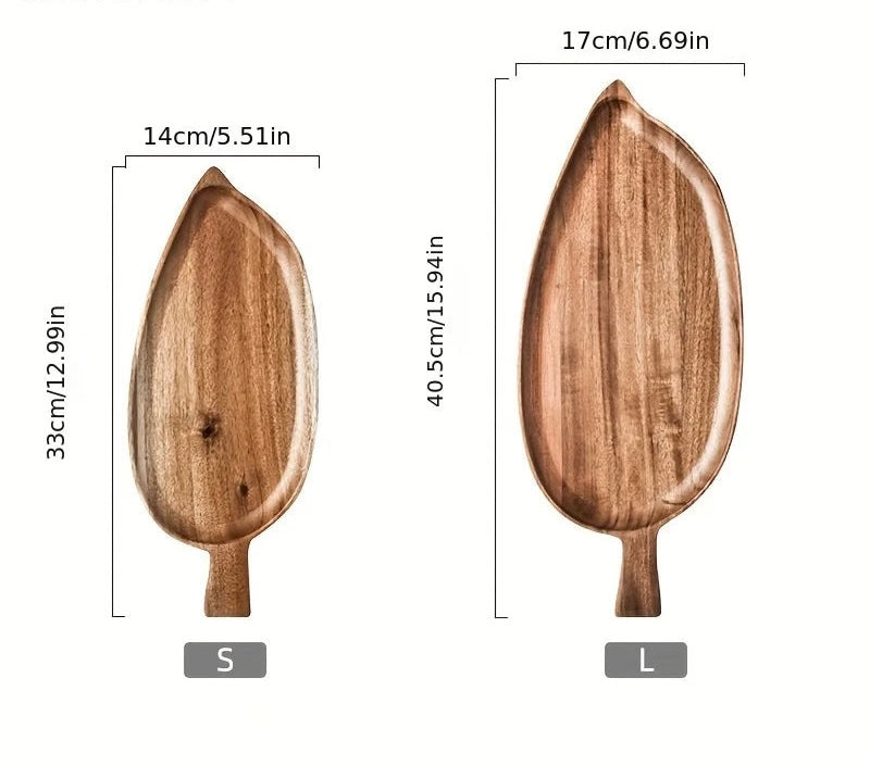 Style High Aesthetic Wooden Leaf