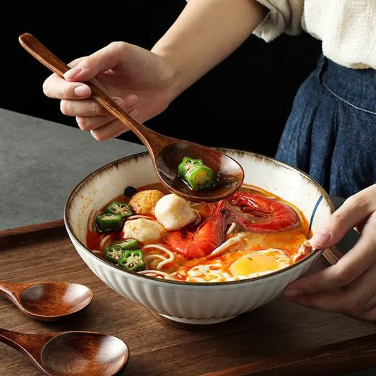 Wooden Ramen Long Spoon