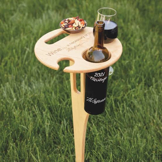 Outdoor Wooden Wine Table